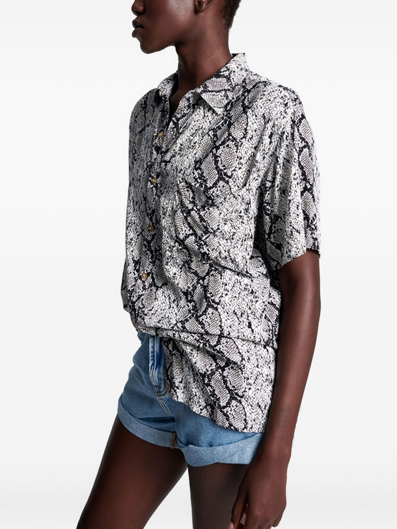 snake-print short-sleeve shirt 4