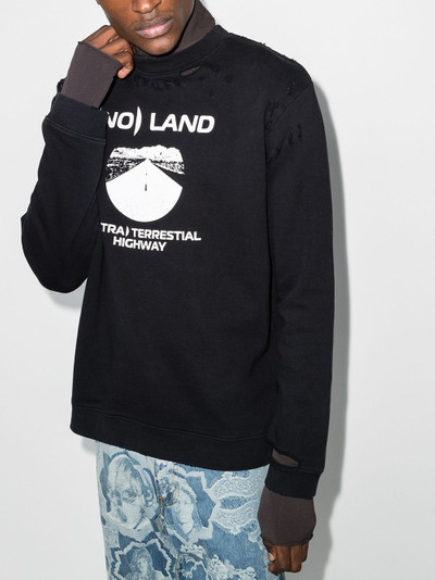 Raf Simons logo print sweatshirt outlook