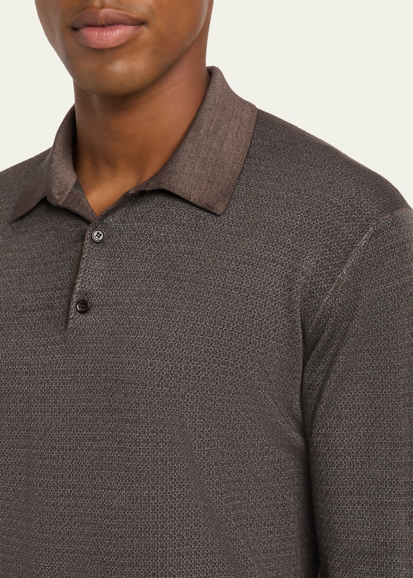 Men's Jacaranda Long-Sleeve Polo Shirt - 5