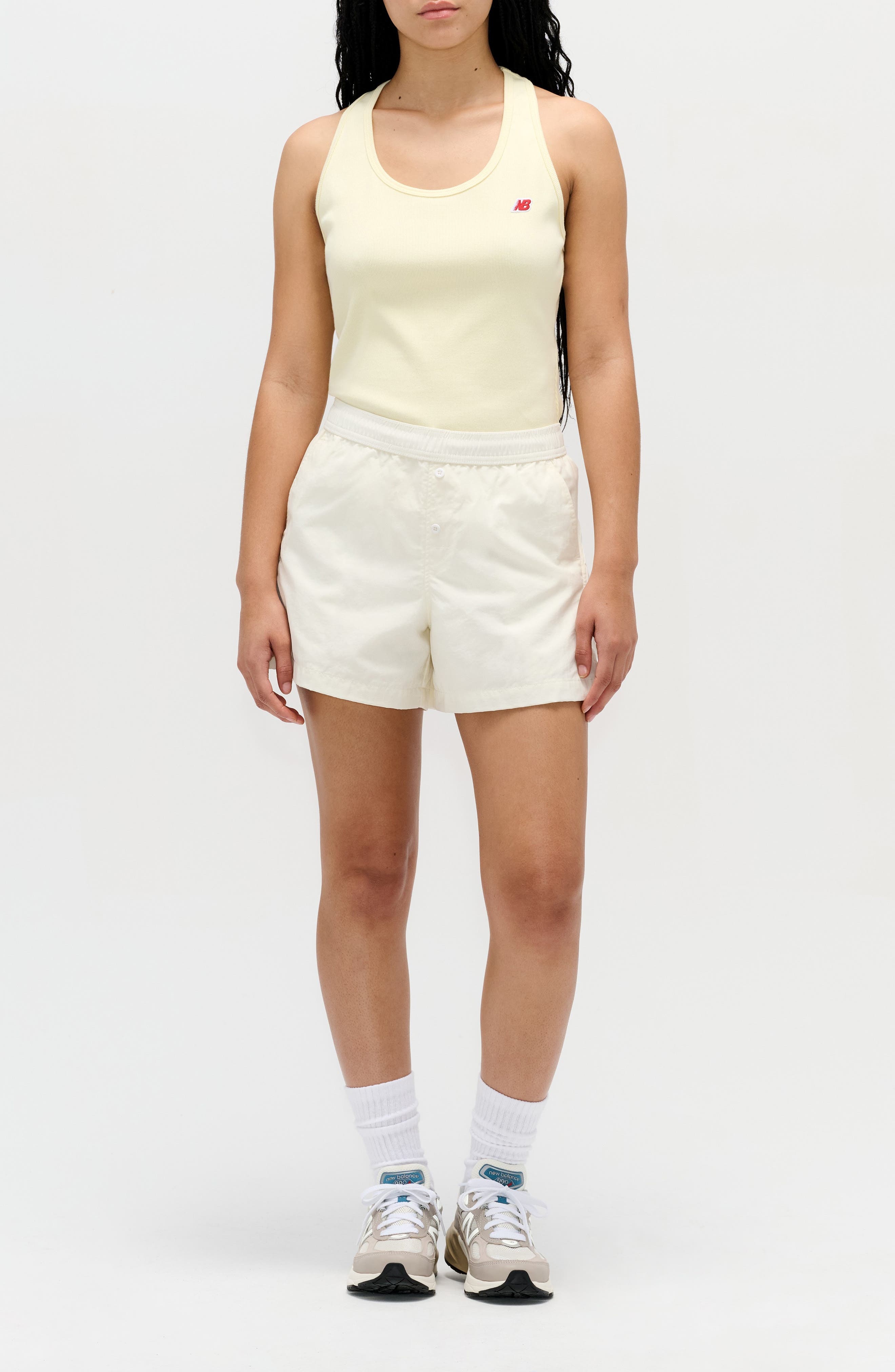 New Balance Made in USA Water Resistant Nylon Shorts in Sea Salt at Nordstrom - 5