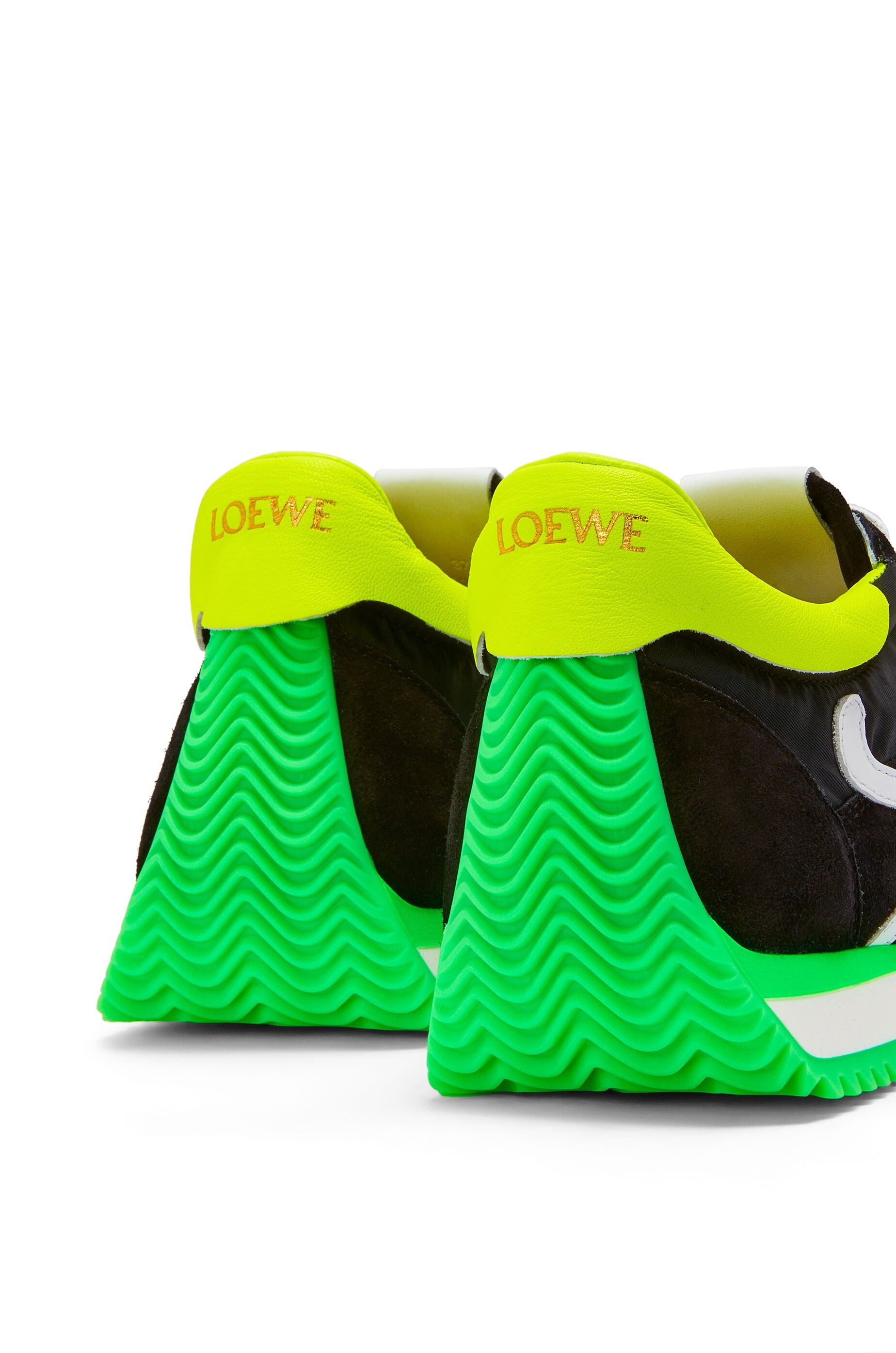 Flow runner in nylon and suede - 4