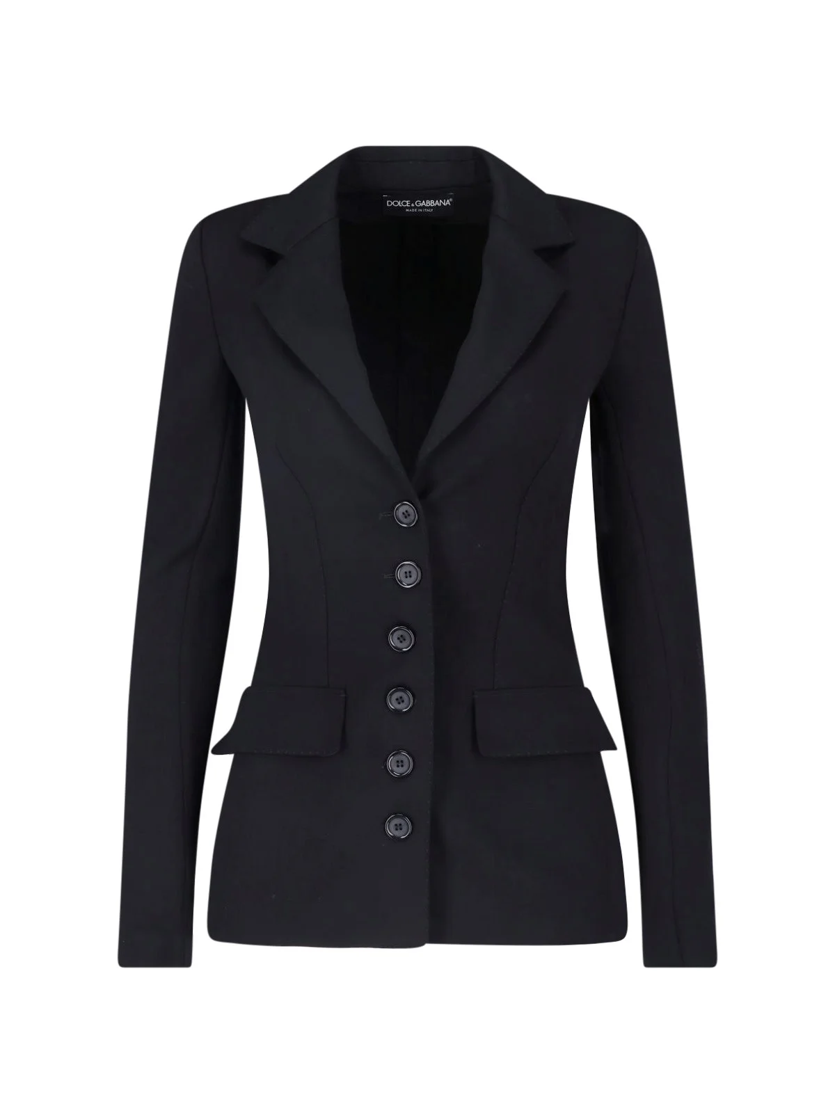 SINGLE-BREASTED VIRGIN WOOL BLAZER - 1