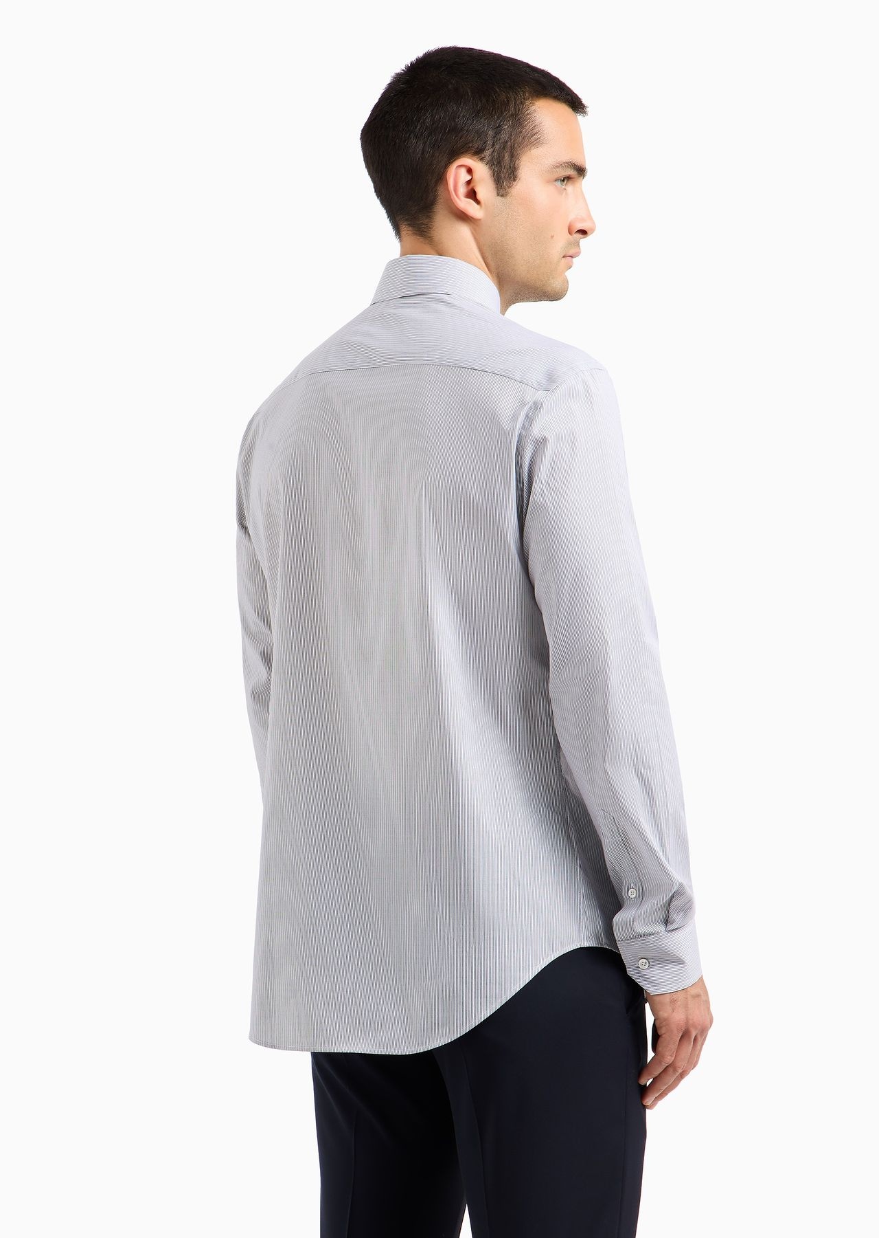 Regular-fit shirt in striped cotton - 3