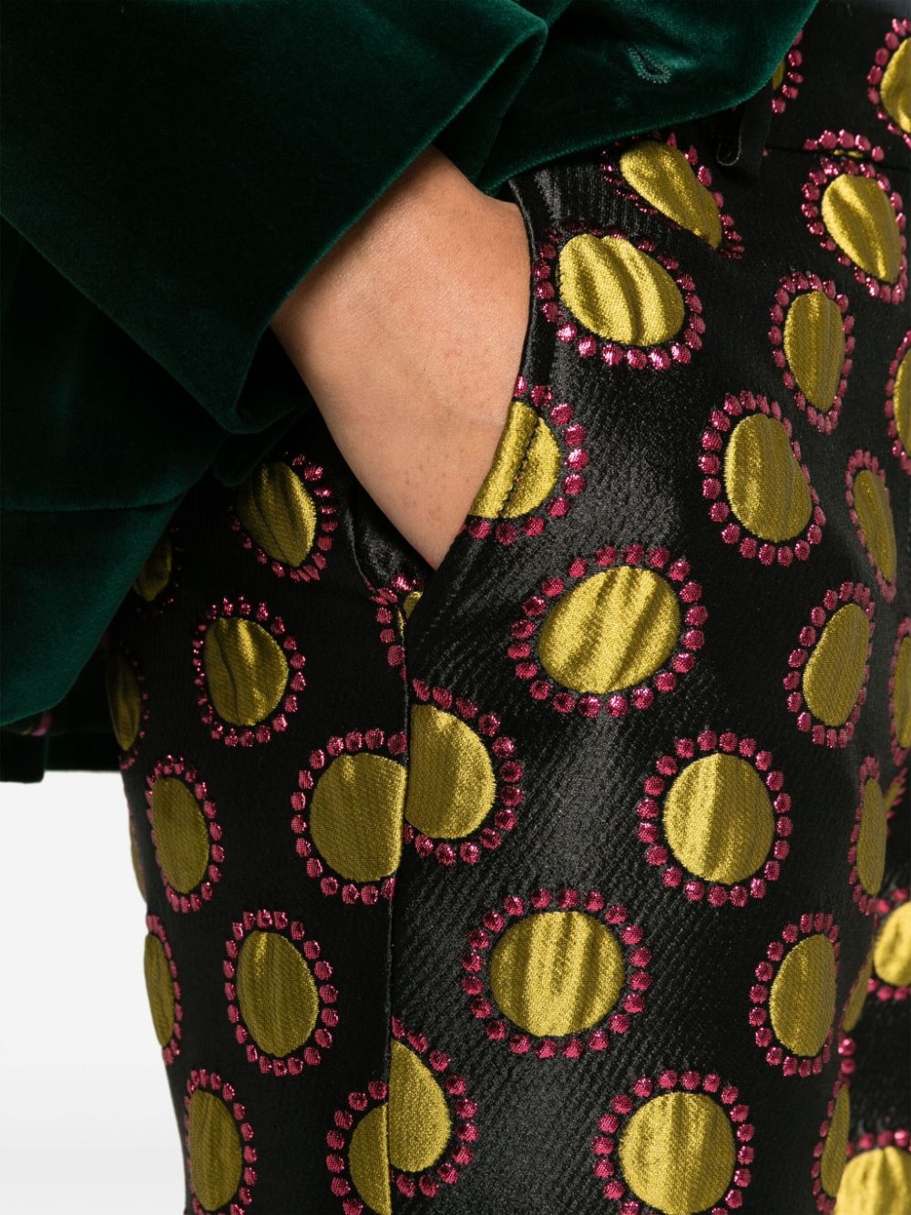 polka-dot print cropped trousers - 5
