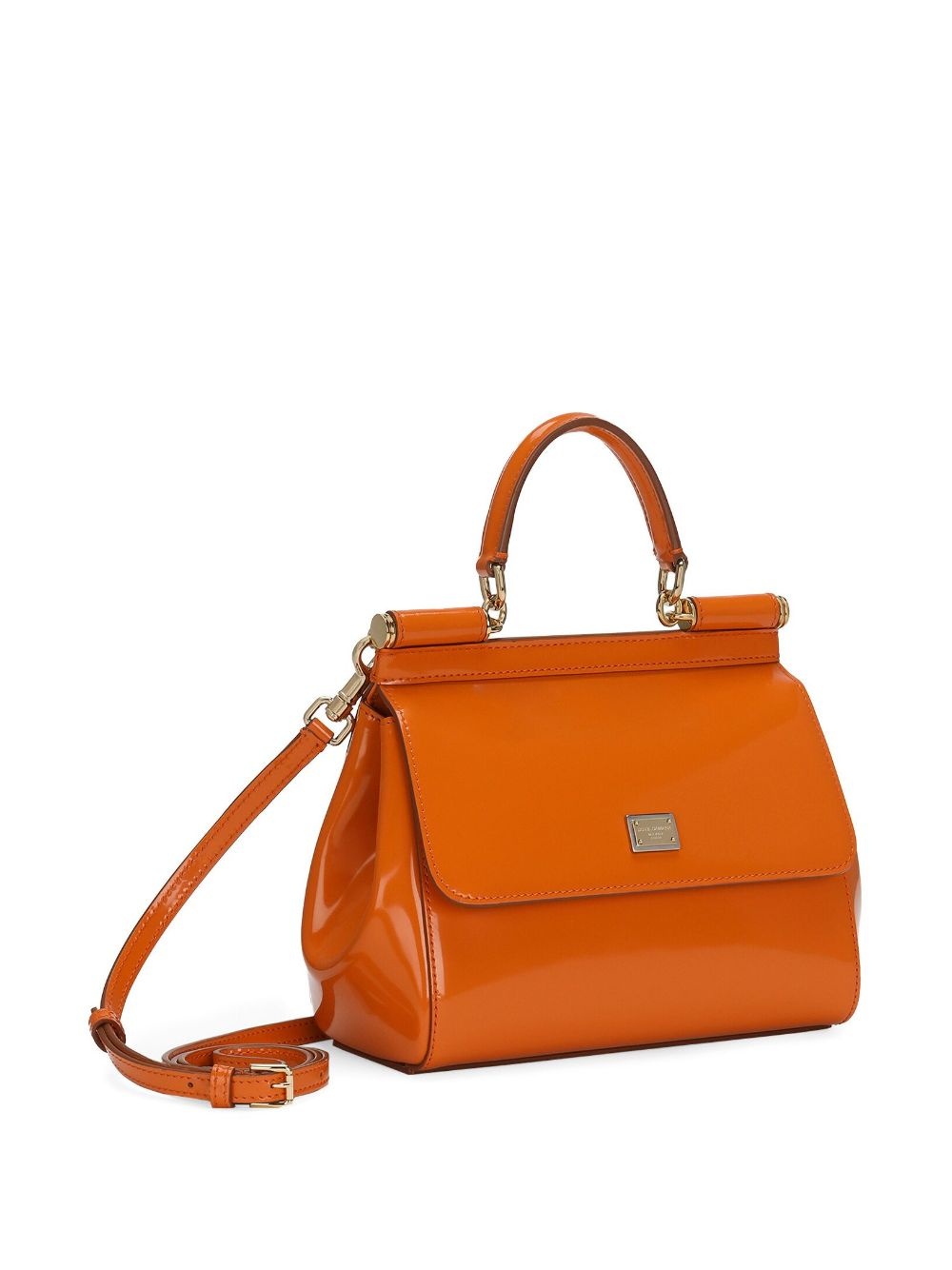 small Sicily patent-leather tote bag - 5