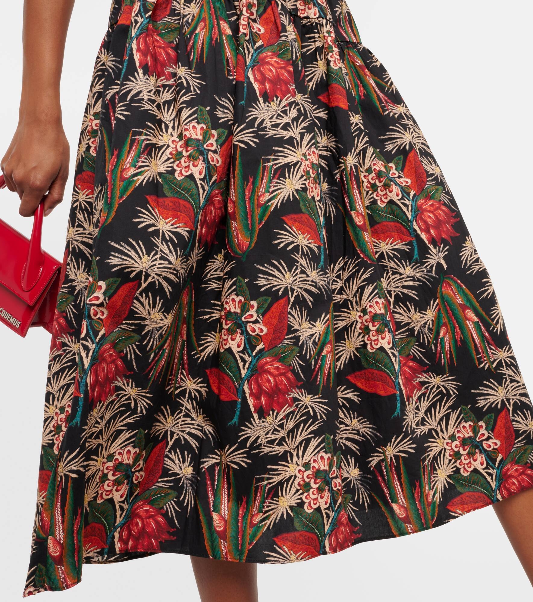 Fernanda cotton poplin midi skirt - 5