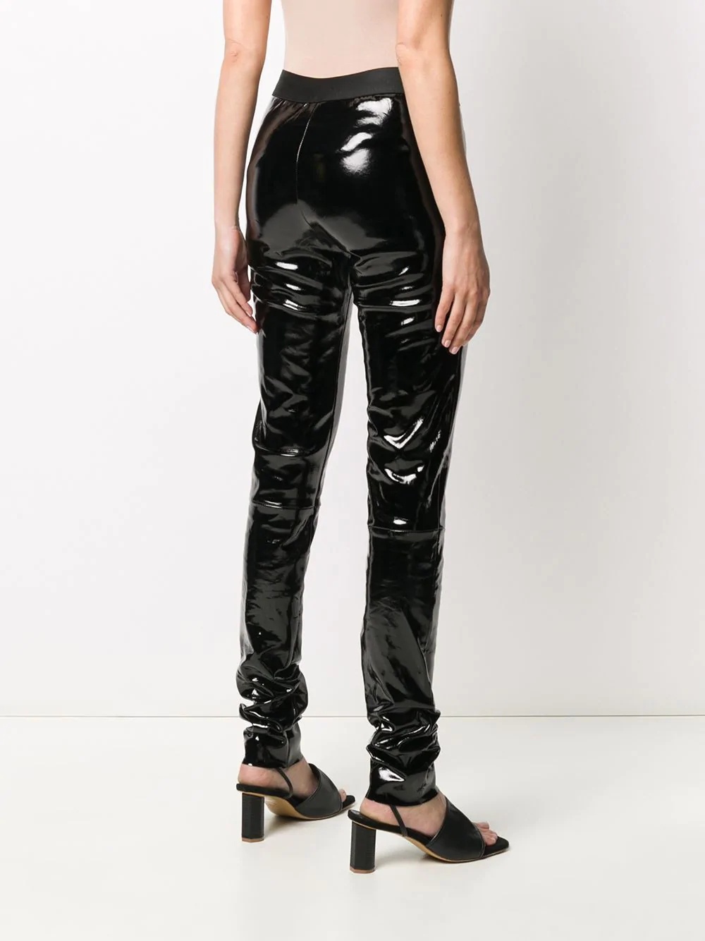 shiny-effect skinny trousers - 4