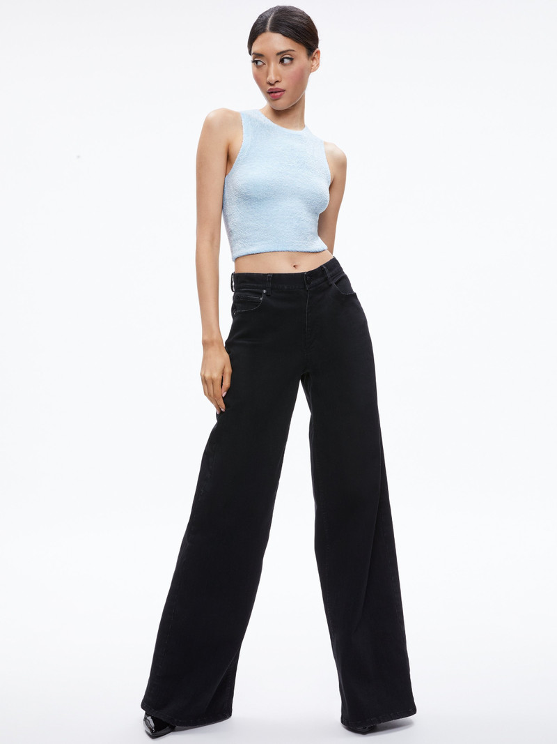 Alice + Olivia AMITY SLEEVELESS CROPPED TANK outlook
