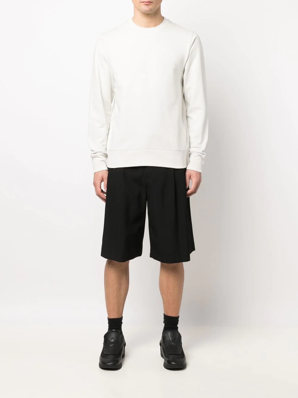 crew-neck cotton sweatshirt - 2