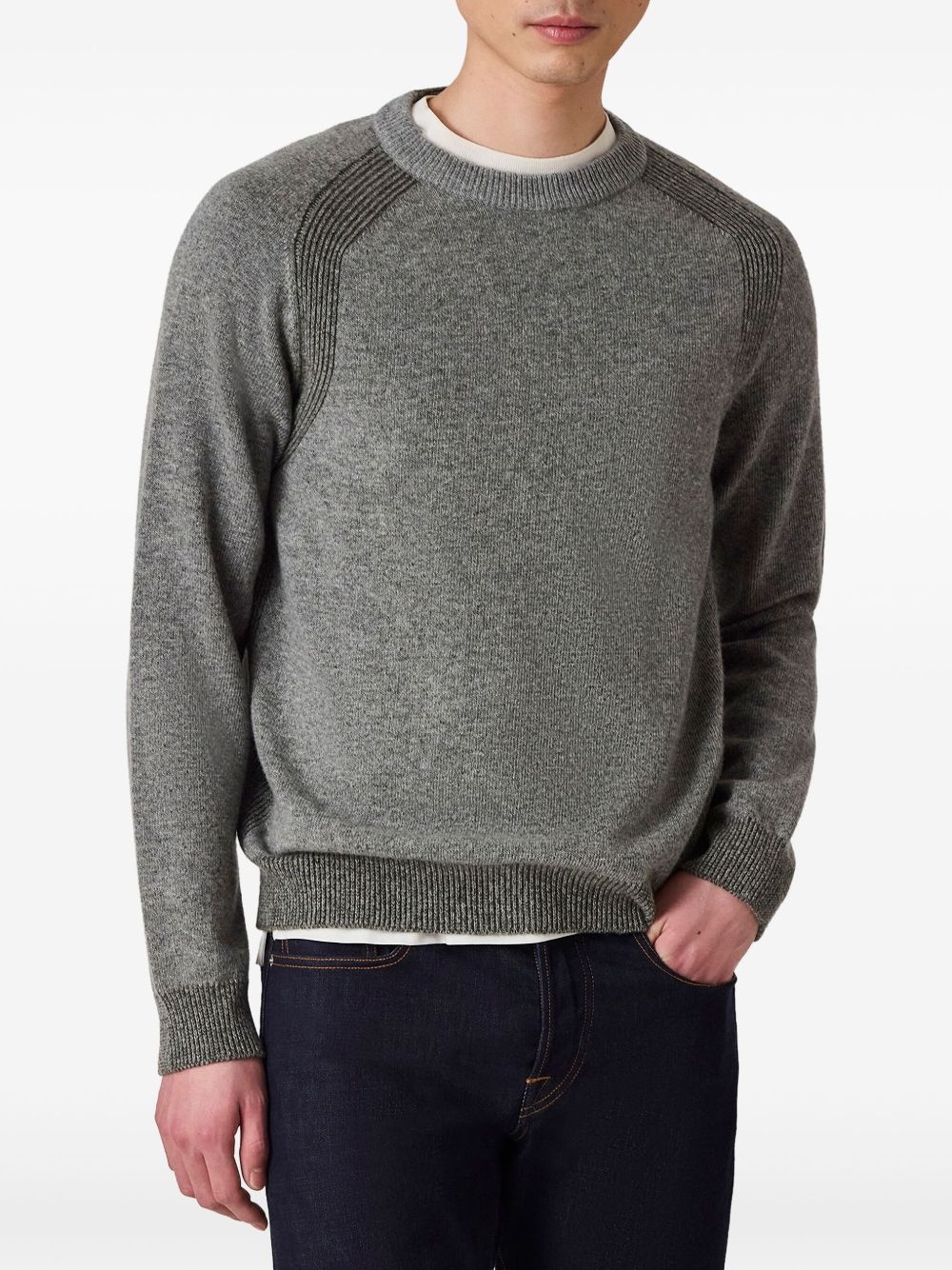 crew-neck lambswool sweater - 3