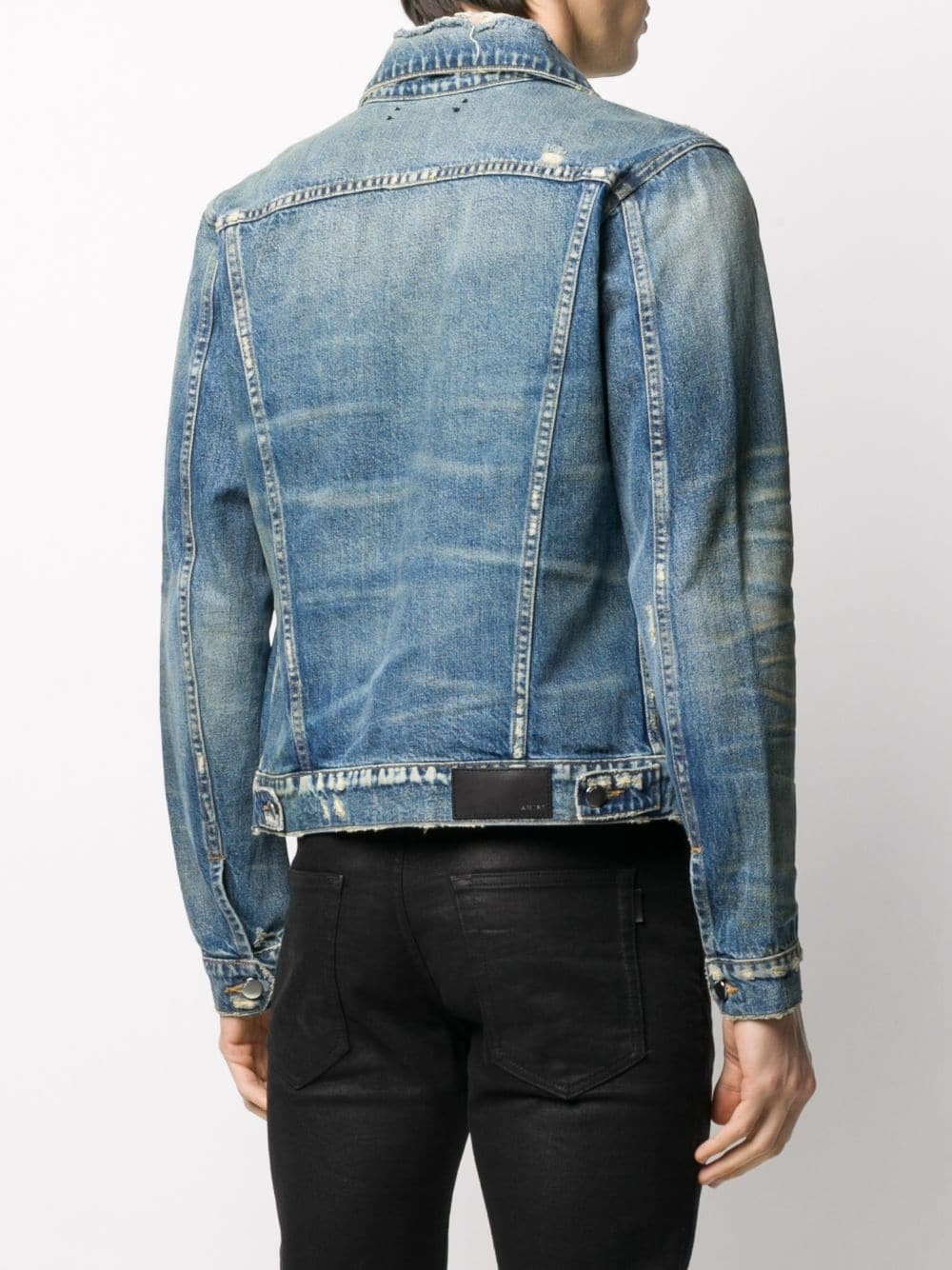 slim-fit denim jacket - 4