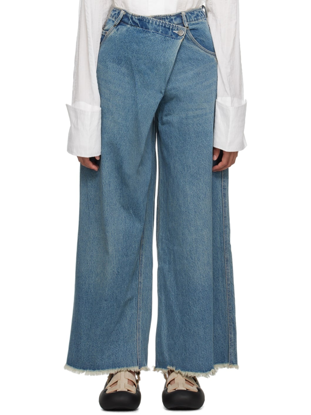 Blue Five-Pocket Jeans - 1