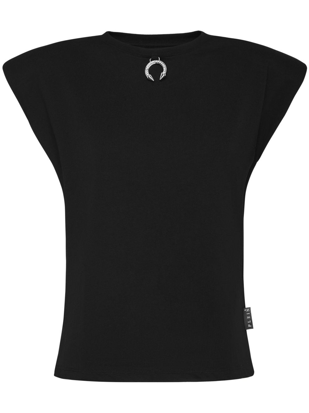ring-embellished padded tank top - 1