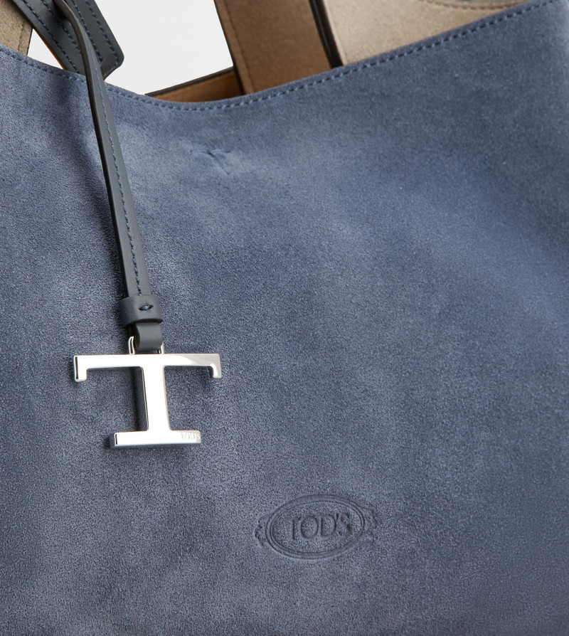 BAG IN SUEDE MINI - BLUE, GREY 5
