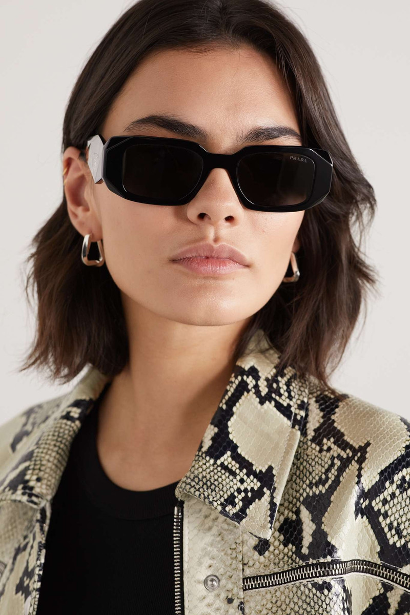 Prada Square-frame acetate sunglasses outlook