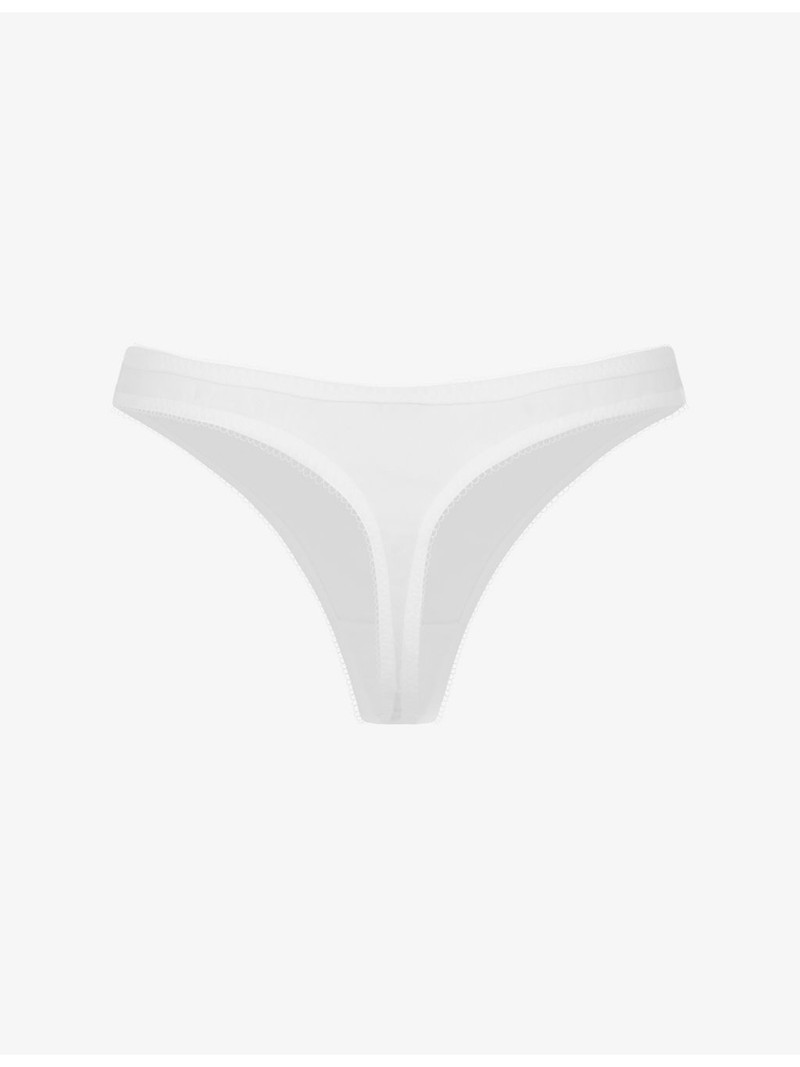 Agent Provocateur Perri Cherry-Embroidered Sheer-Tulle Thong outlook