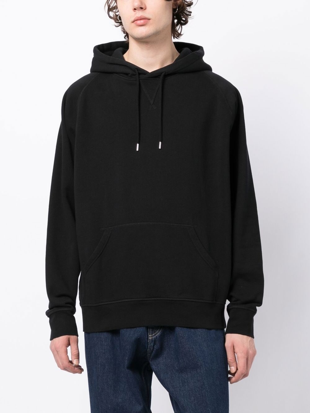 logo-print drawstring hoodie - 4