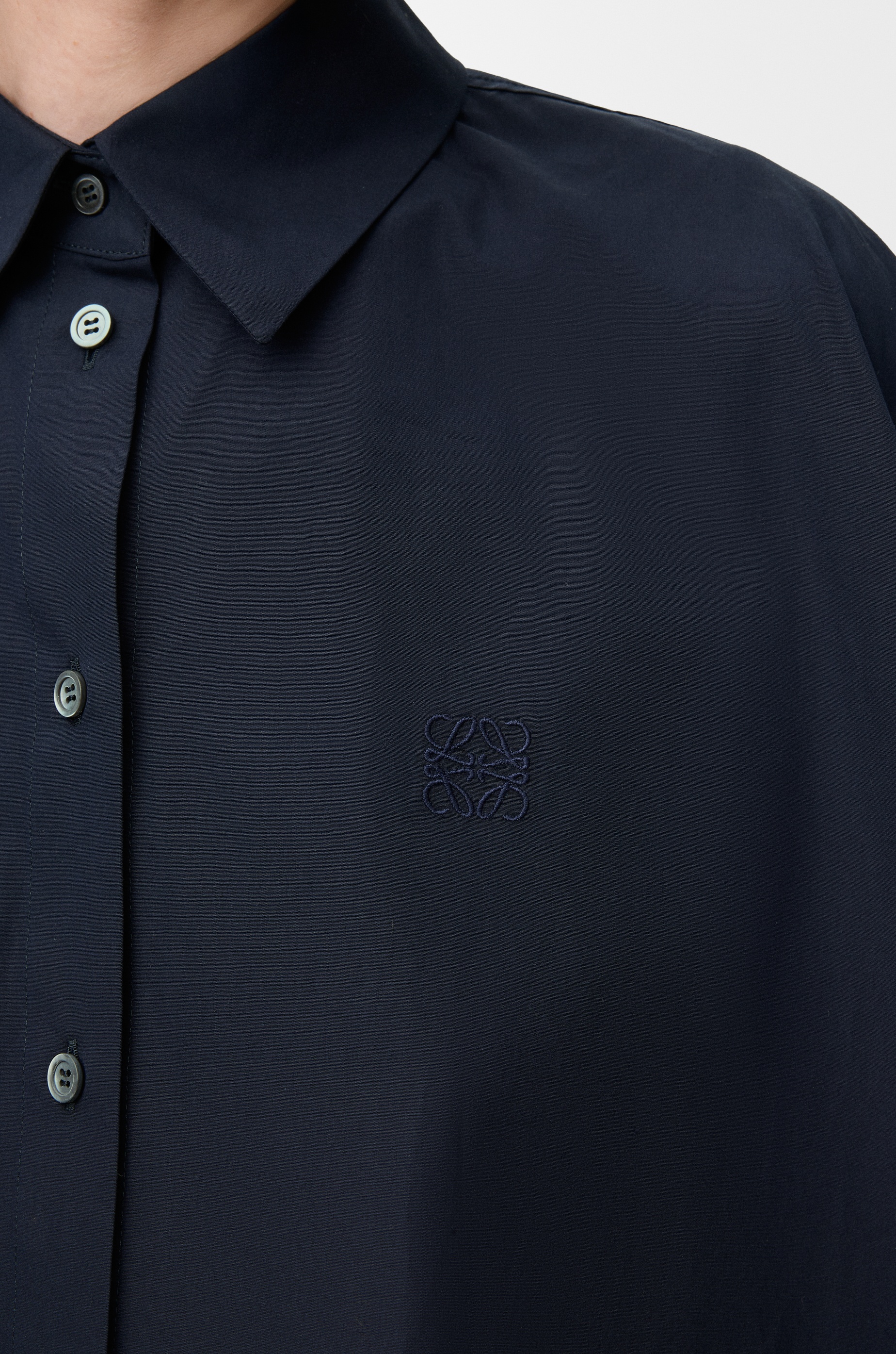 Short sleeve trapeze shirt in cotton - 5