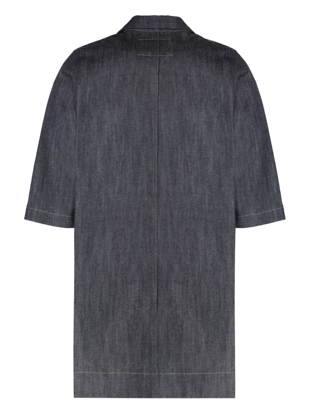 denim short-sleeve pocket shirt - 2