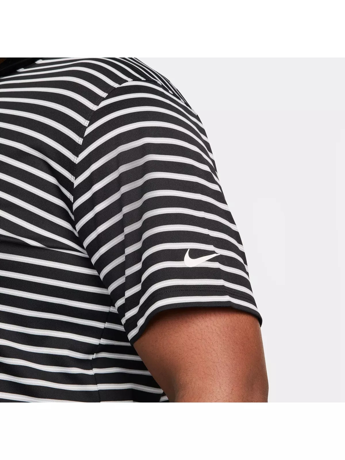 Men's Dri-FIT Victory Striped Golf Polo - Black - 8