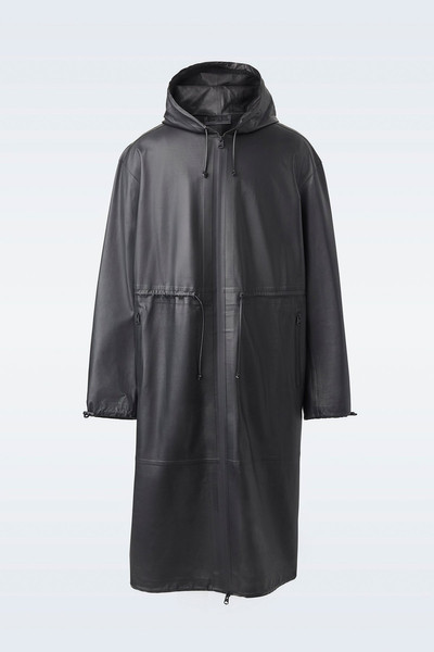 MACKAGE ALBAN Monochromatic leather coat with hood outlook