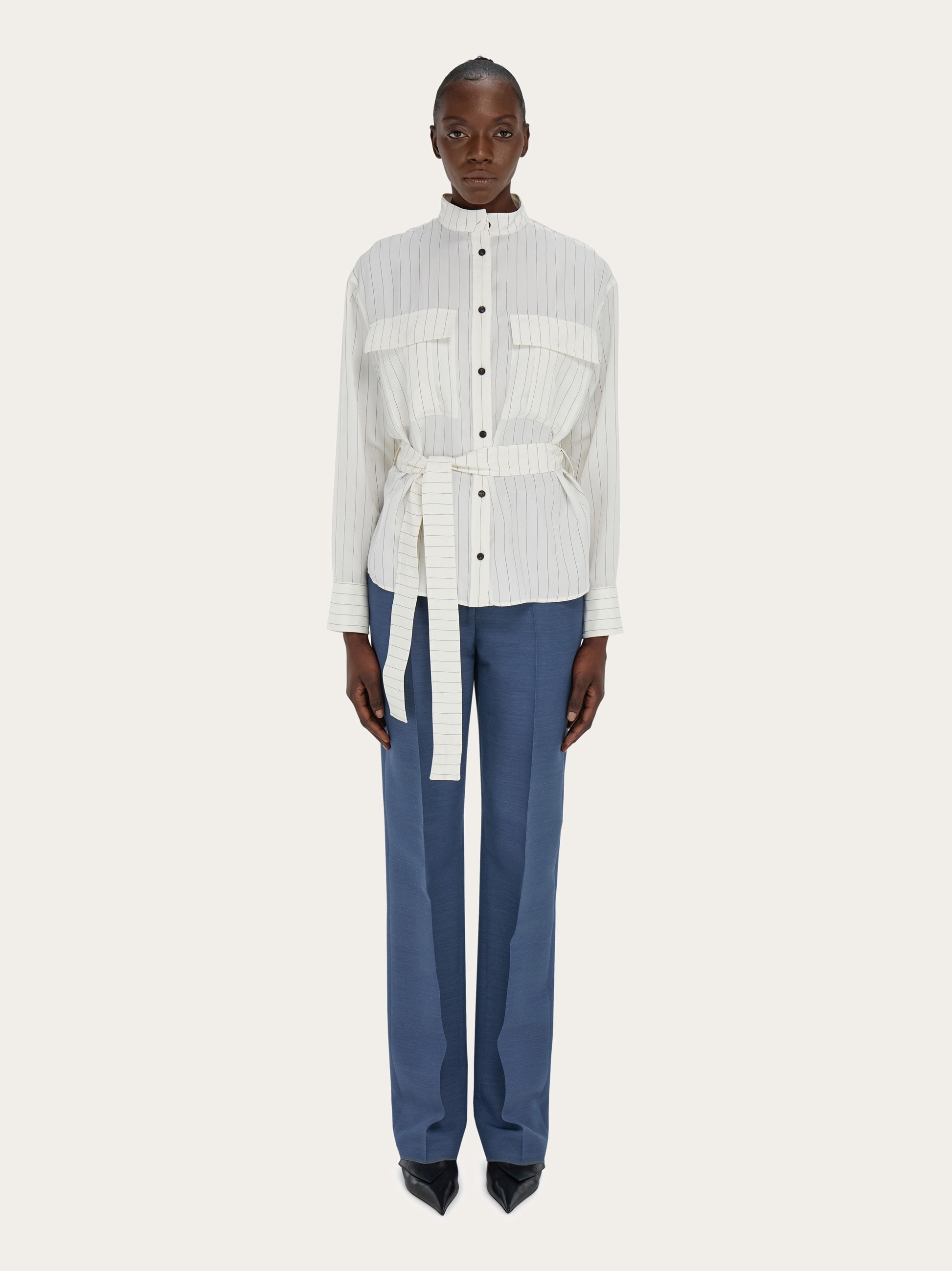 Wool faille trouser - 6