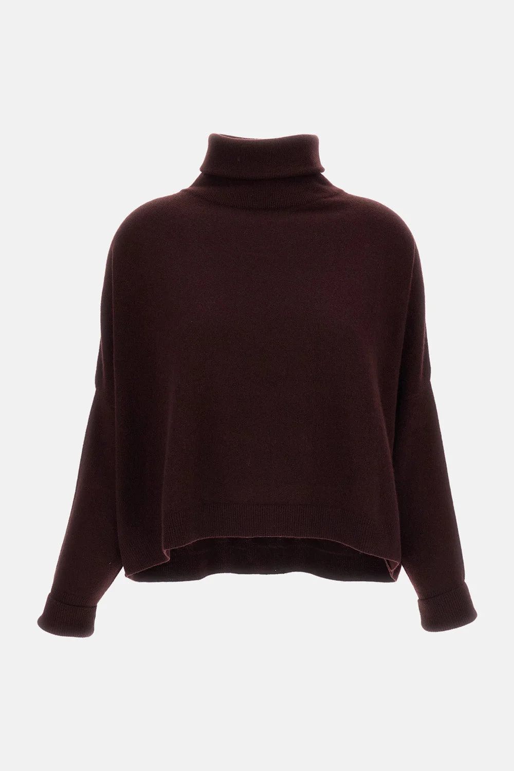 MAGLIA OVERSIZE A COLLO ALTO IN LANA E CASHMERE - 1