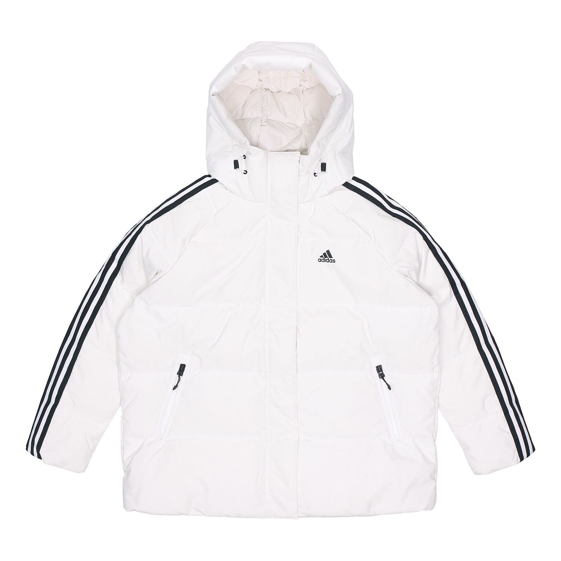 adidas WMNS adidas 3 Stripe Puff Down Jacket White HA1176 REVERSIBLE