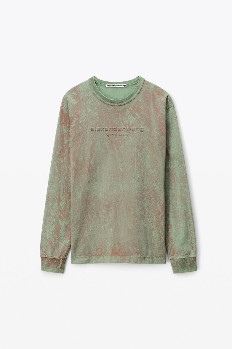 PLASTER DYED LONG SLEEVE IN COMPACT JERSEY 1