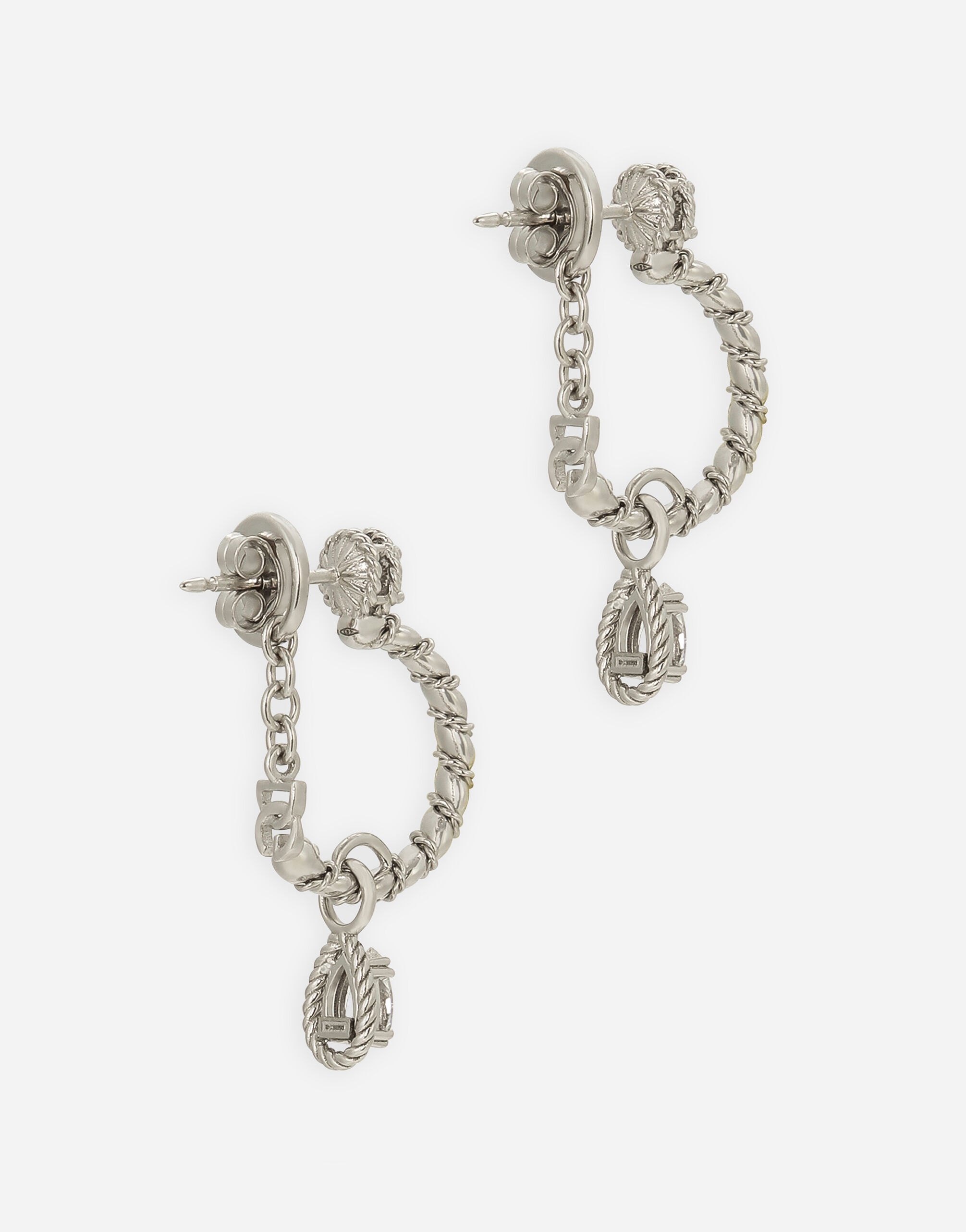 Easy Diamond earrings in white gold 18Kt and diamonds - 4