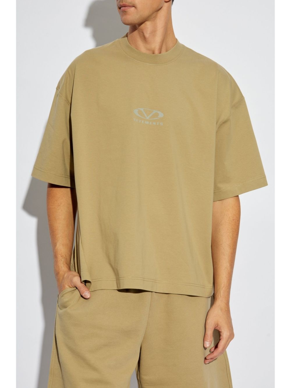 logo-print cotton t-shirt - 3