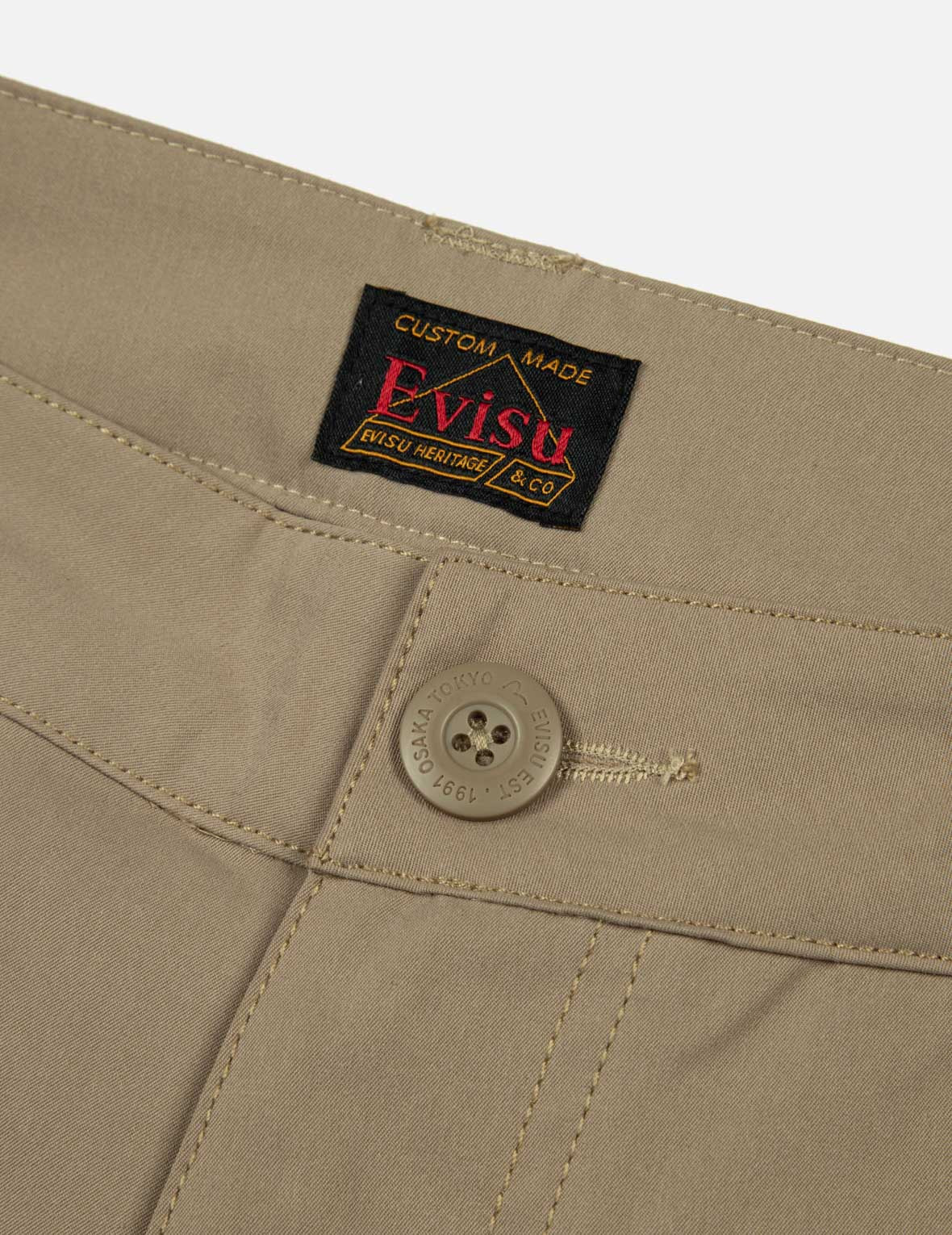 KAMON AND SEAGULL EMBROIDERY LOOSE FIT CARGO PANTS - 11