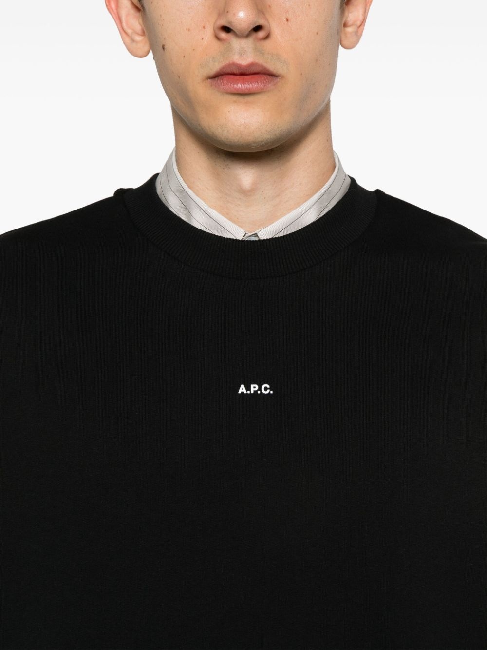 logo-print cotton sweatshirt - 5