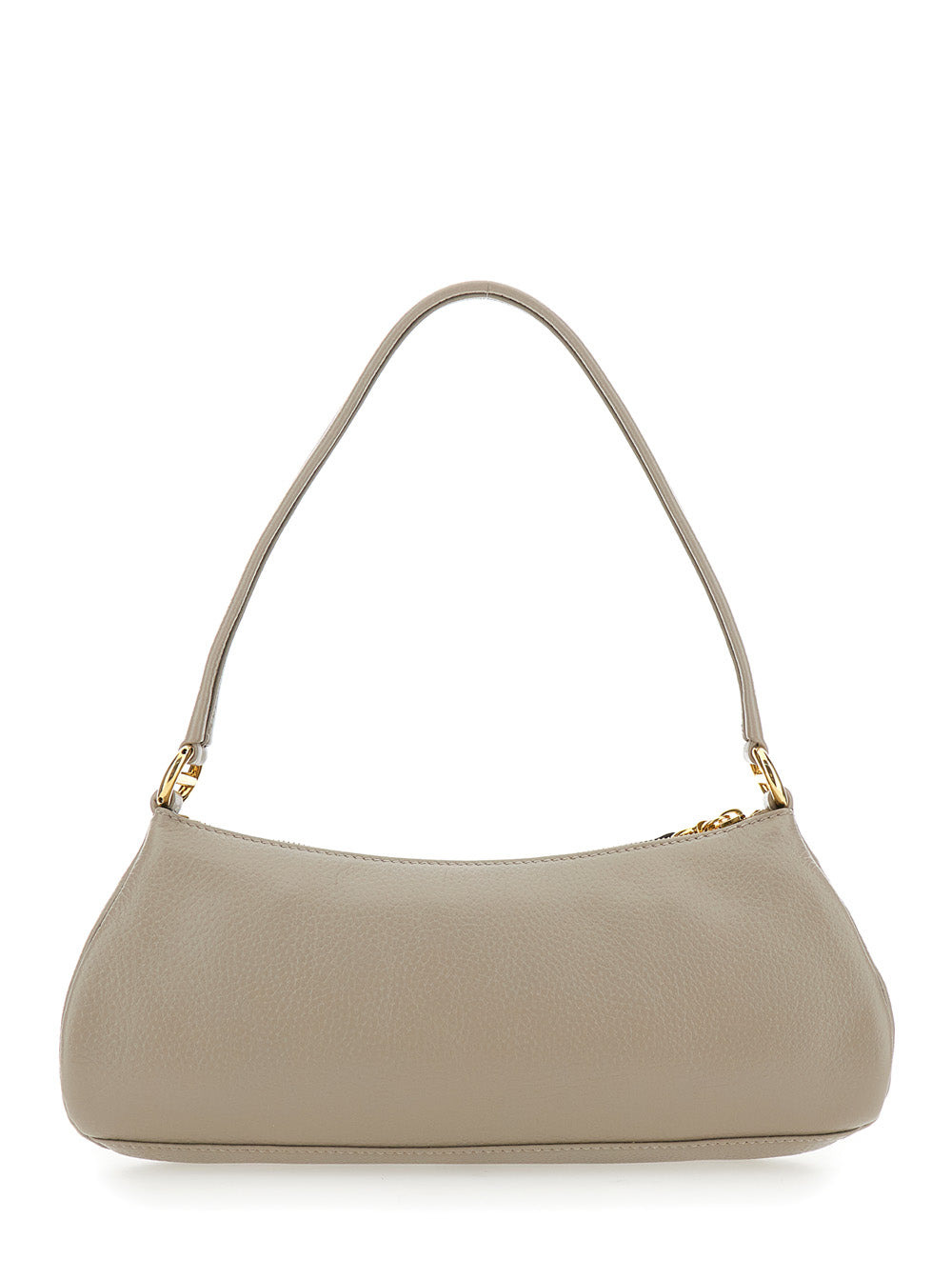 Chloé Women 'The 99' Grey Shoulder Bag With Padlock In Hammered Leather Woman - 4