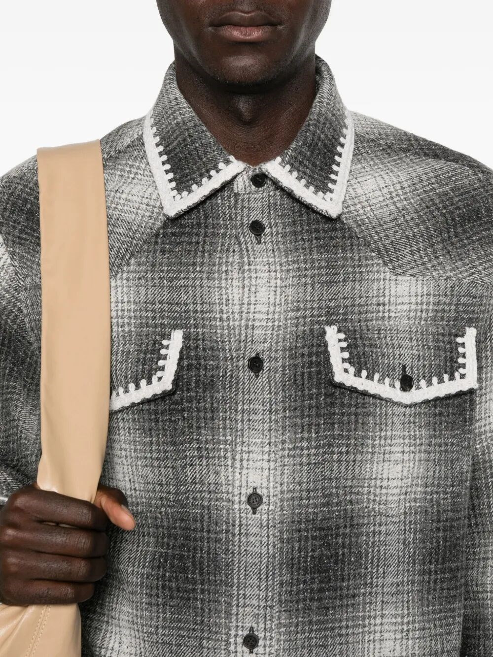 `Journey` Oversize Shirt With Designed `Yokes` Patch Pockets - 5