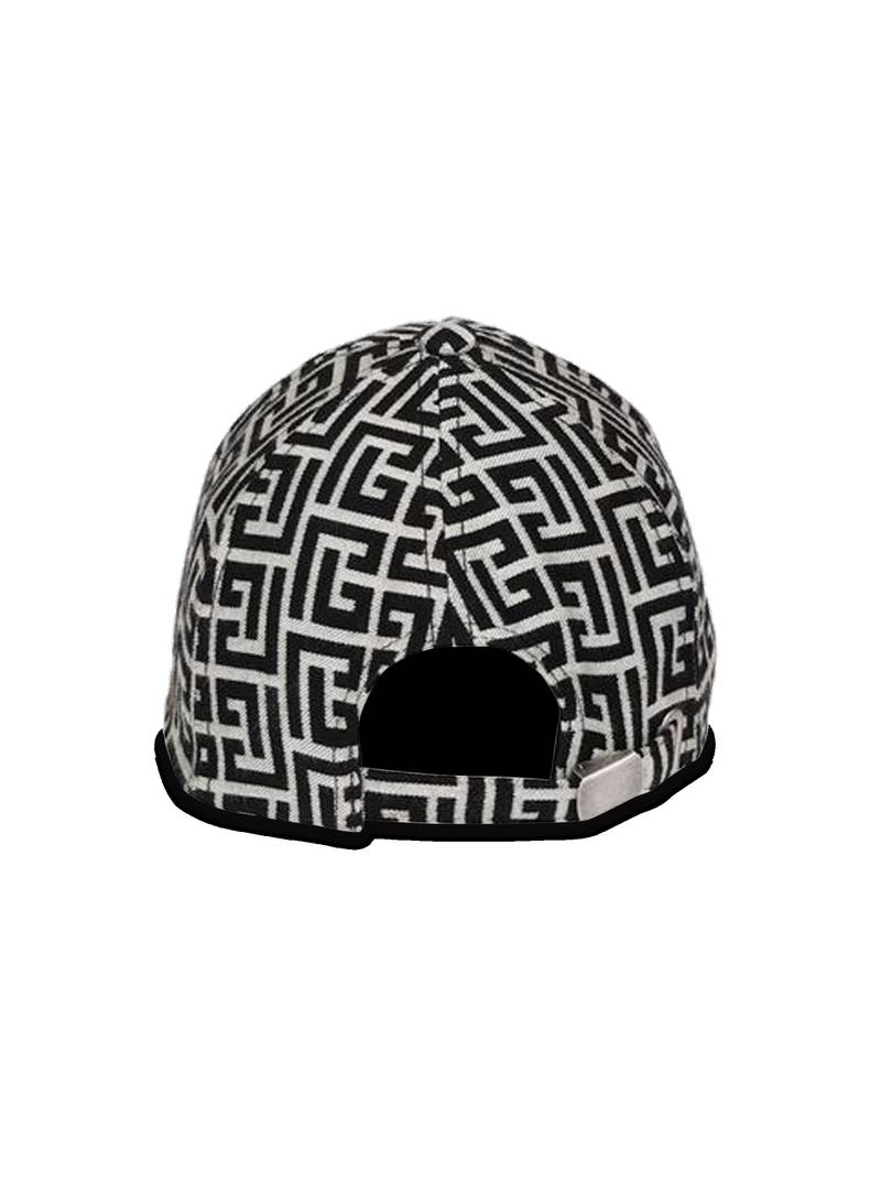 Cap with Balmain monogram pattern 3