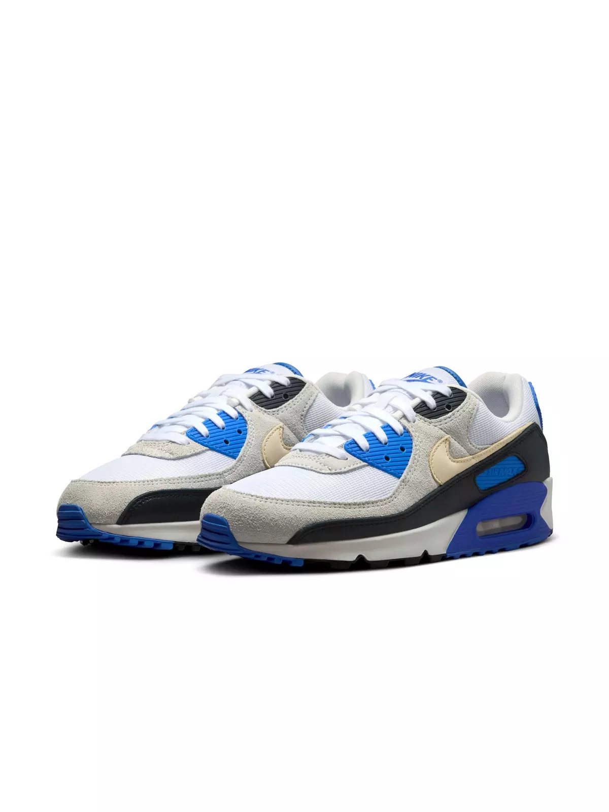 Air Max 90 Premium "White/Racer Blue/Black/Khaki" Men's Shoe - 3