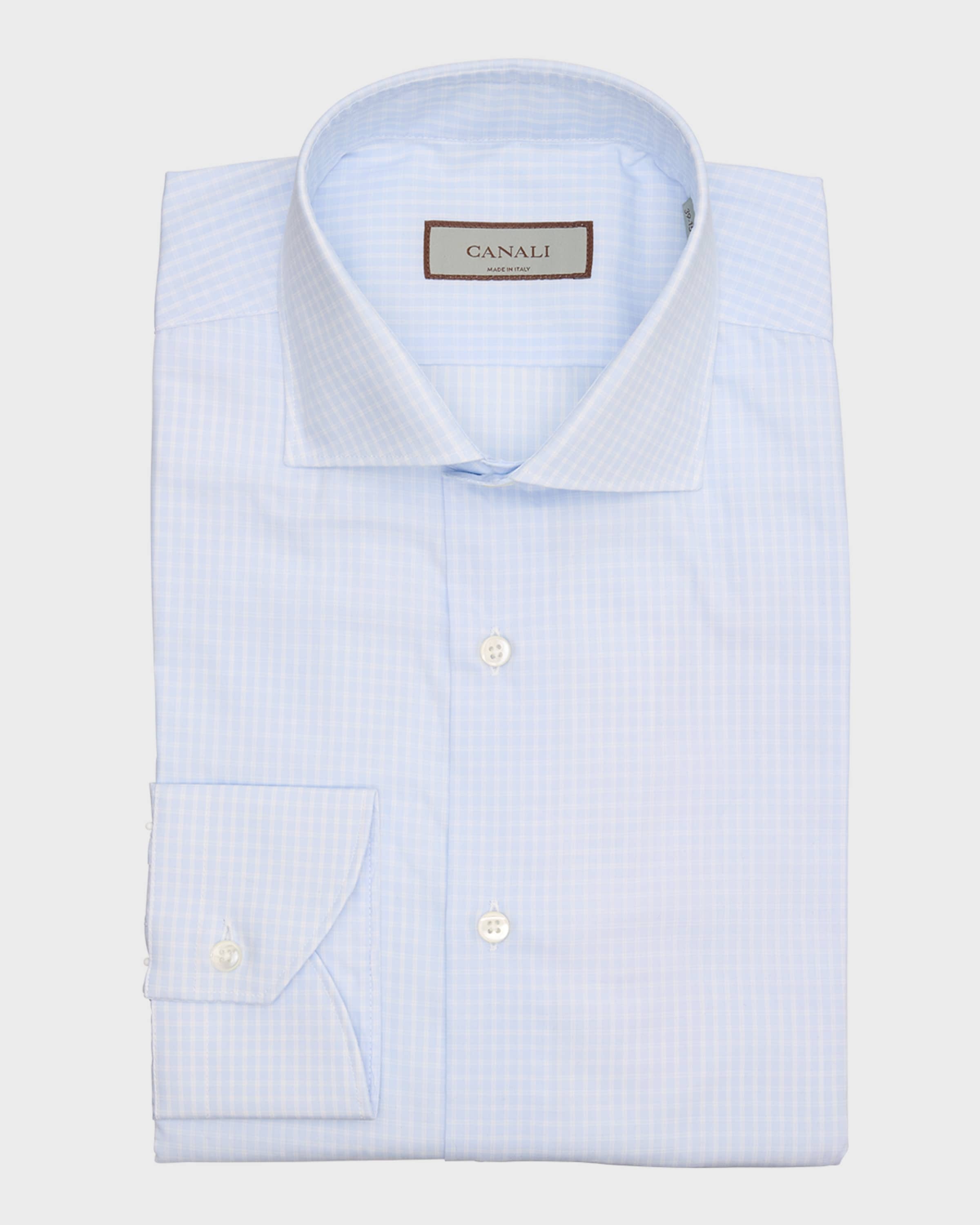 Men's Small Check Dress Shirt - 2