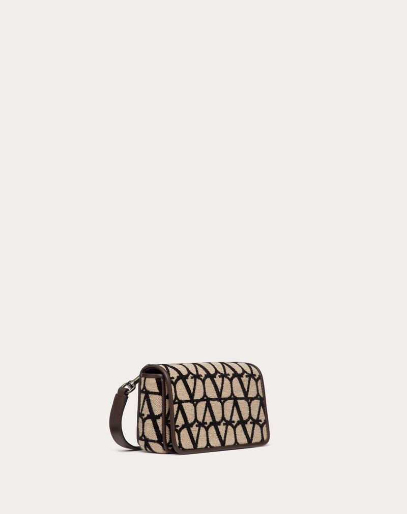 TOILE ICONOGRAPHE SHOULDER STRAP POUCH WITH LEATHER DETAILS 3