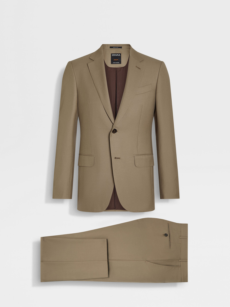 ZEGNA DARK OCHRE OASI CASHMERE SUIT outlook