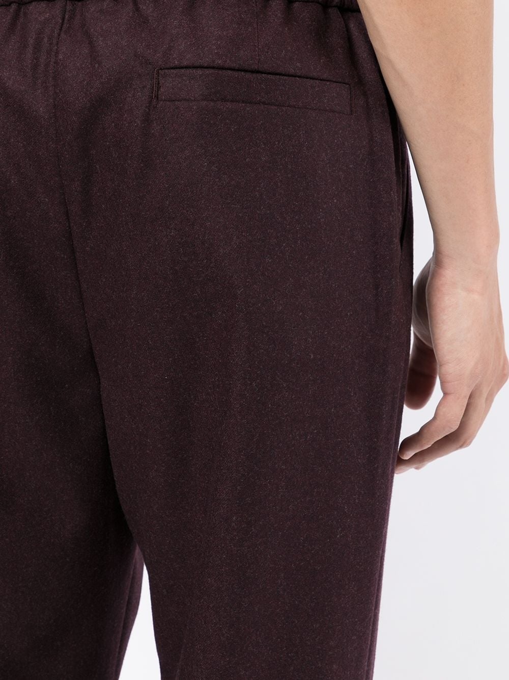 drawstring-waist knitted trousers - 5