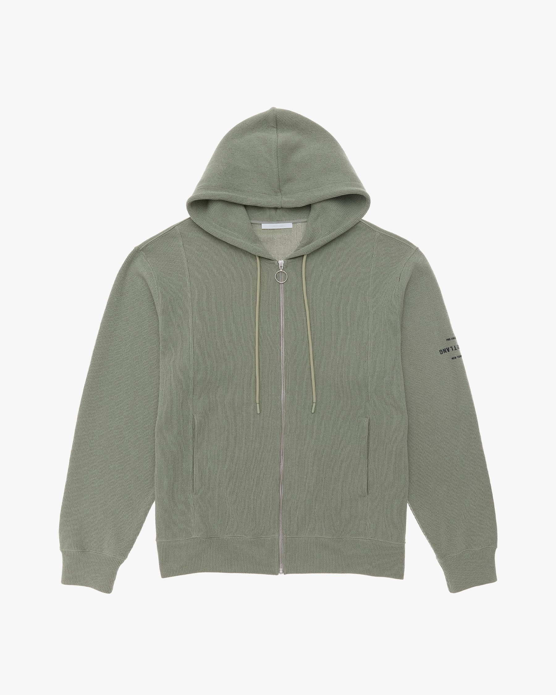 HELMUT LANG Cotton-blend fleece zip-up hoodie