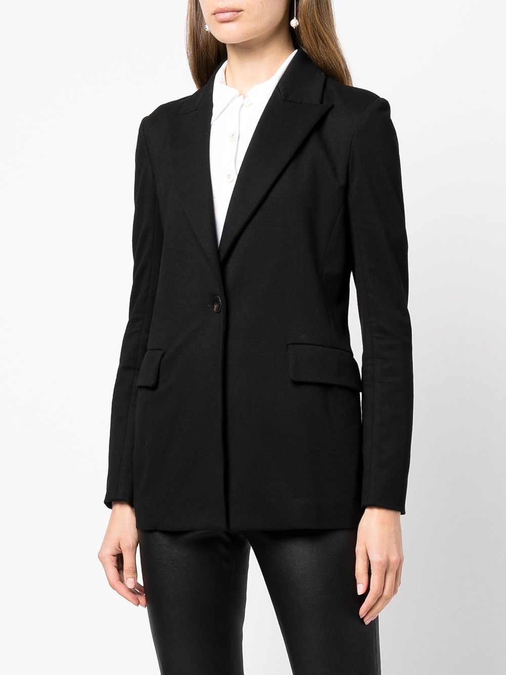 single-breasted cotton blazer - 3