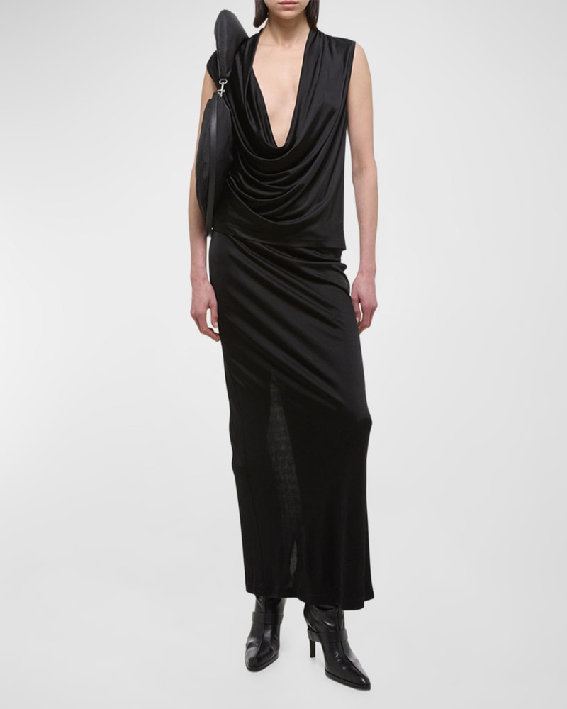 Helmut Lang Fluid Jersey Maxi Skirt outlook