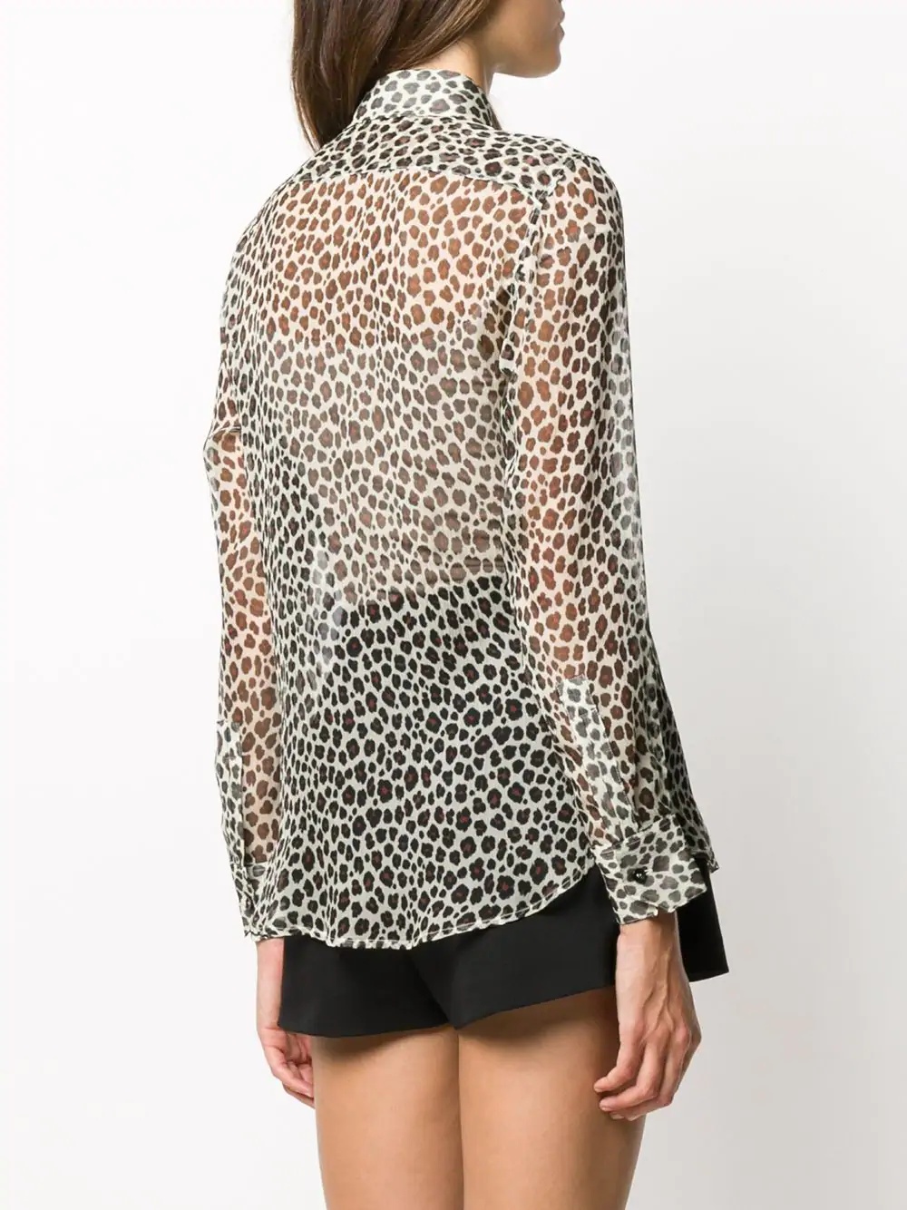 leopard silk shirt  - 4