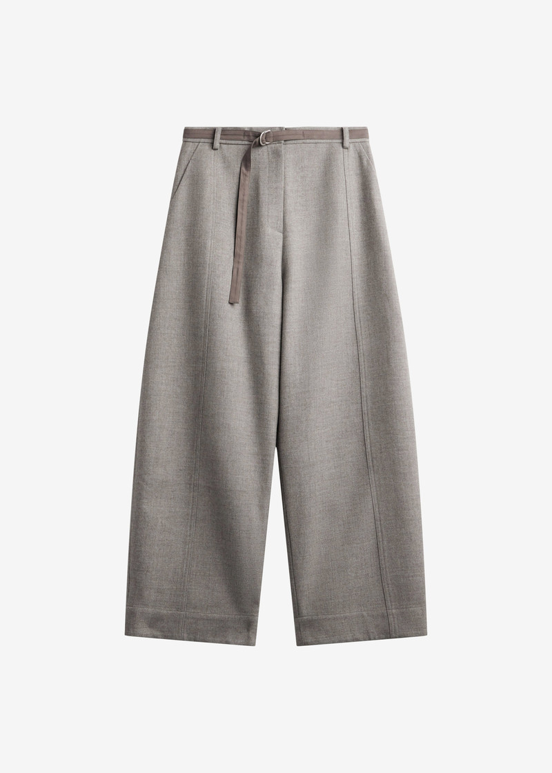 Sanve Tapered Leg Pants - Beige Melange 1
