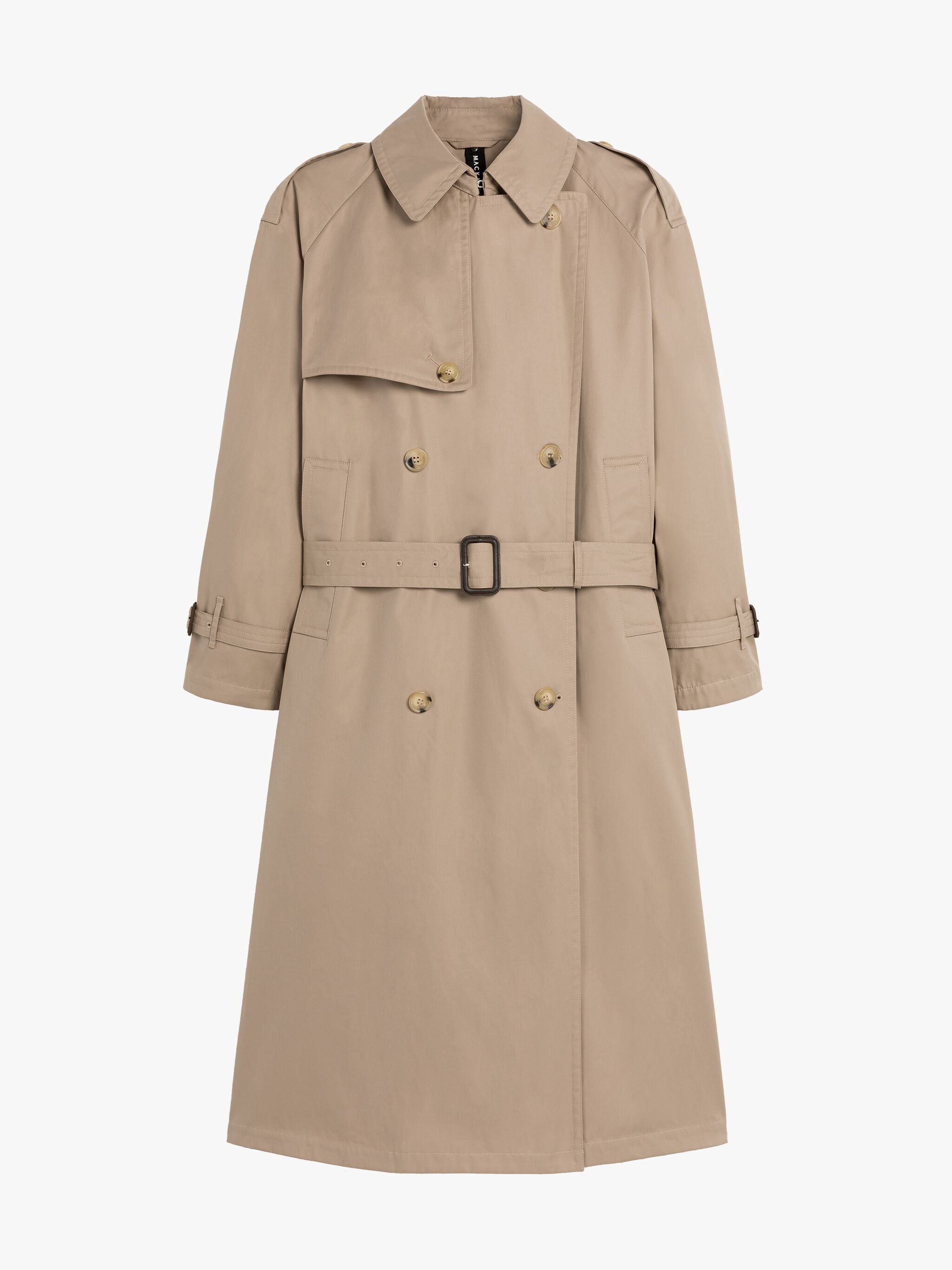 JAMIE-U SAND COTTON OVERSIZED TRENCH COAT - 5