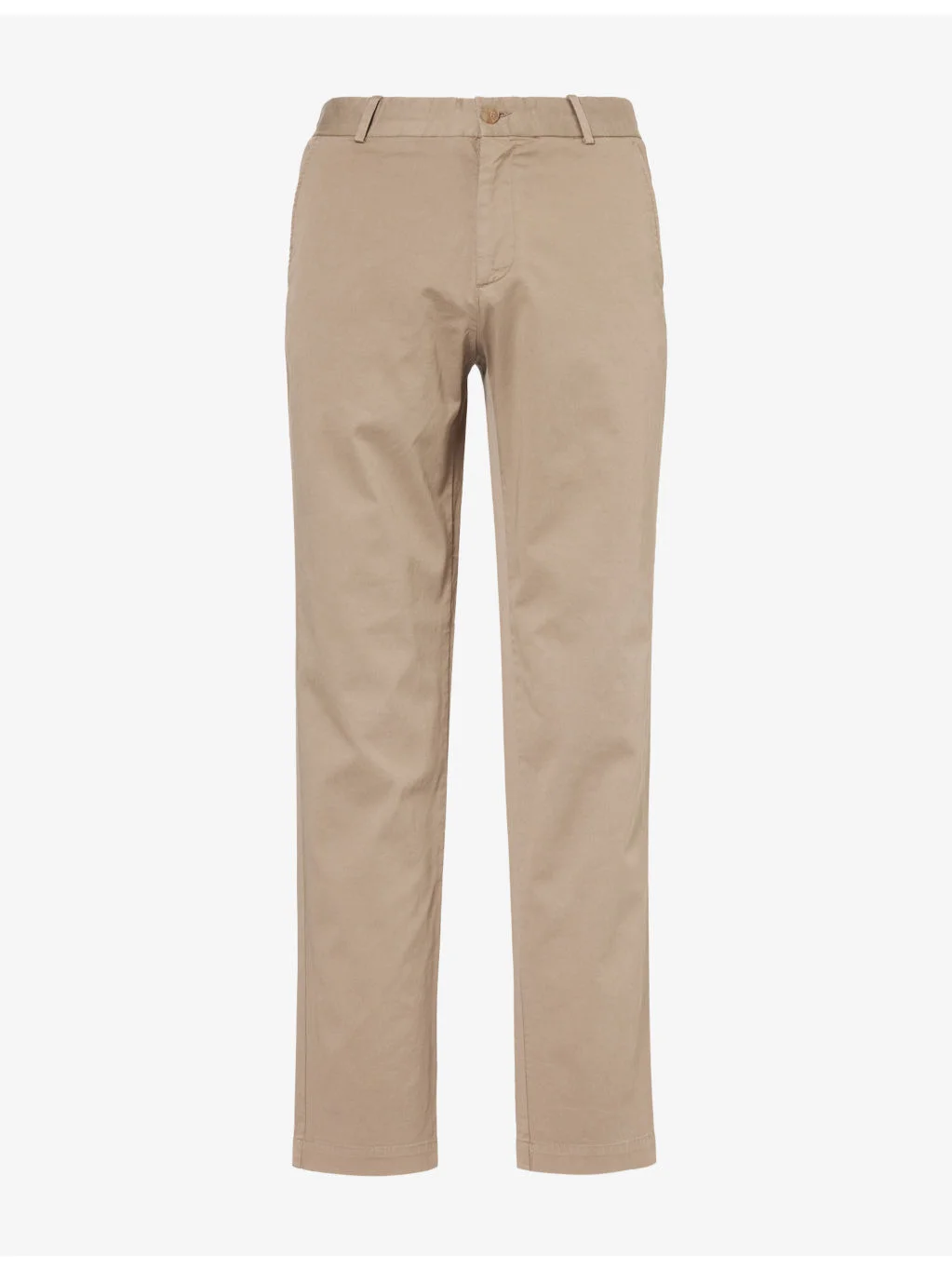 Regular-Fit Flat-Front Stretch-Cotton Chino Trousers - 1