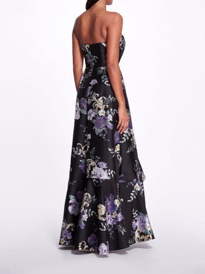 Marchesa STRAPLESS FLORAL GOWN outlook