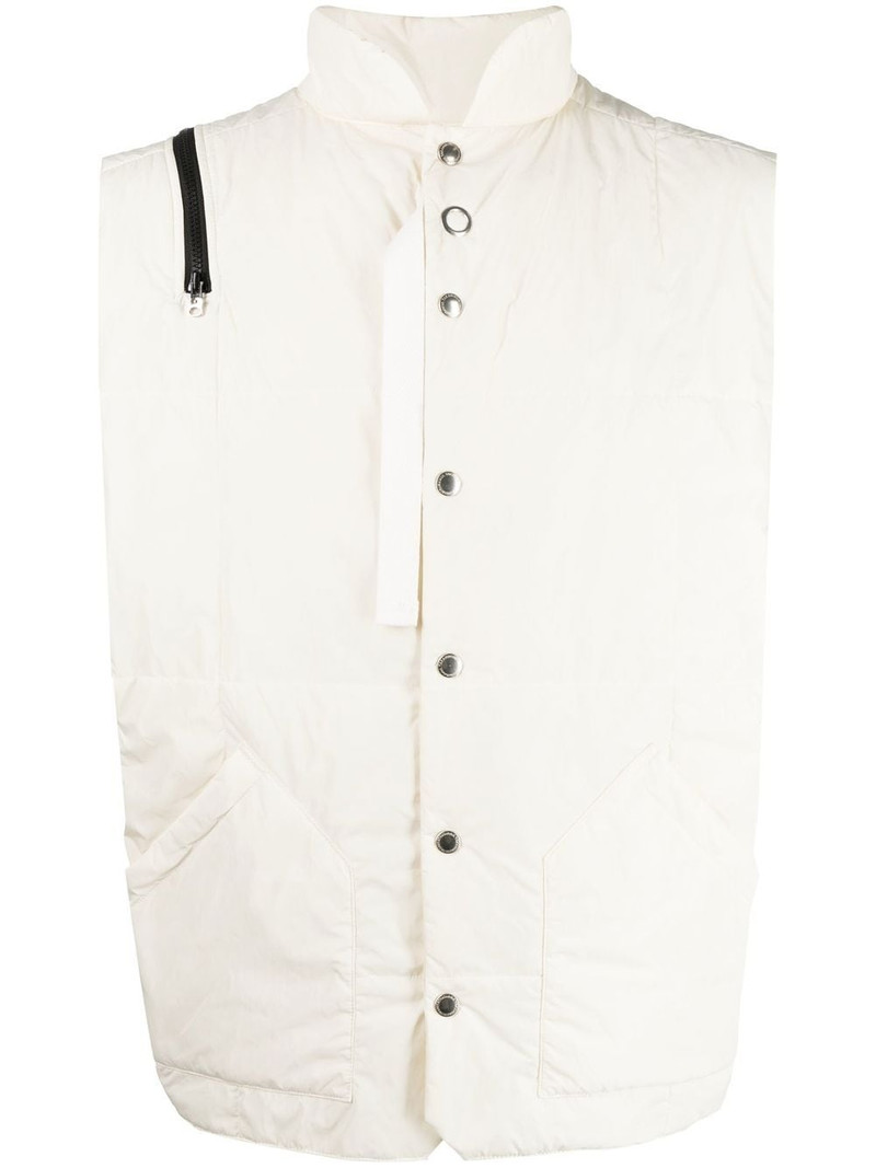 zip-detail padded gilet jacket 1